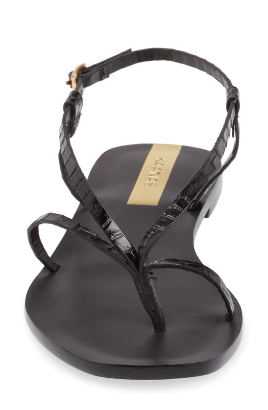 Shop Kaanas Cristobal Slingback Sandal In Onyx