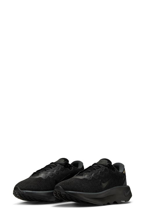 Nike Women's Motiva Gore-tex Waterproof Walking Shoes In Black/black