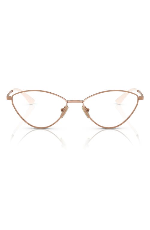 Vogue 53mm Irregular Optical Glasses In Rose Gold