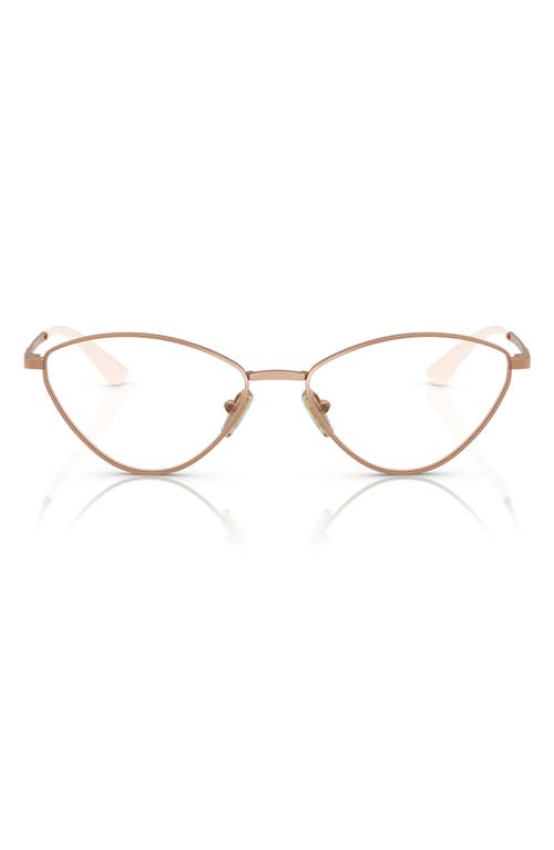 VOGUE 53mm Irregular Optical Glasses in Rose Gold 