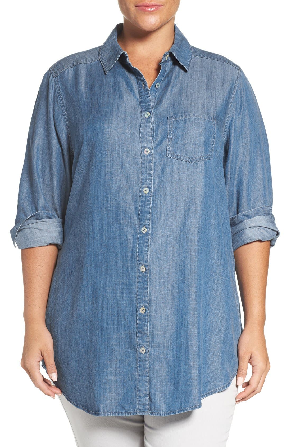 plus size denim tunic