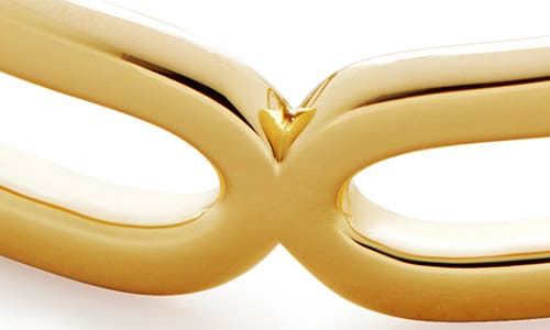 Monica Vinader Paper Clip Stacking Ring In 18ct Gold Vermeil/silver