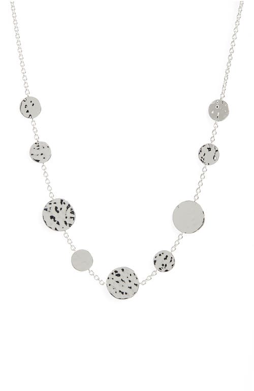 Ippolita Classico Crinkle Crinkle Station Necklace in Silver at Nordstrom, Size 18