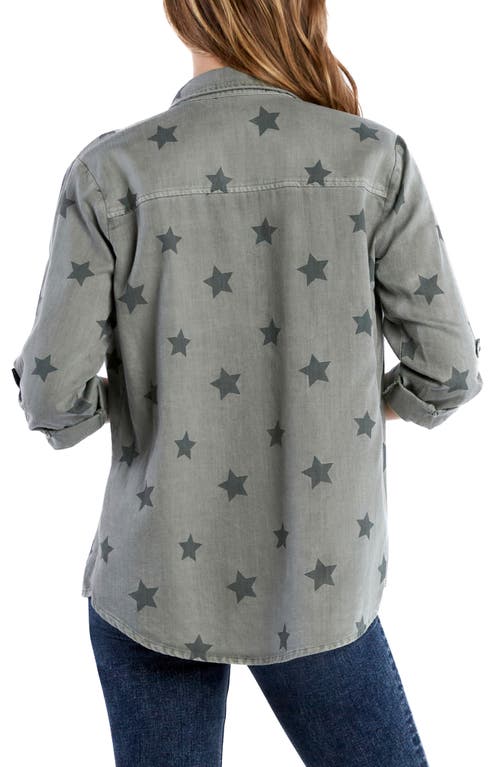 Billy T Big Army Star Button-up Shirt In Big Army Star