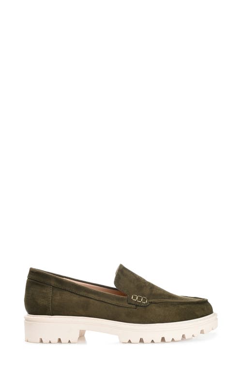 Shop Journee Collection Ericka Lug Sole Platform Loafer In Olive