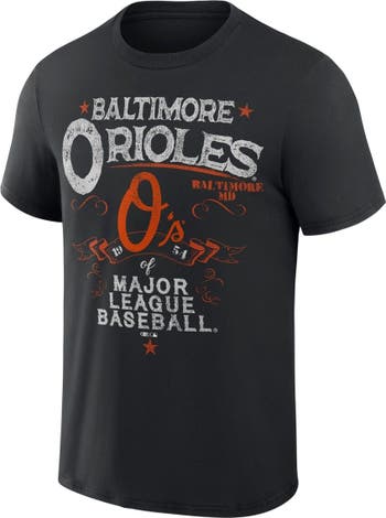 Baltimore Orioles Darius Rucker Collection by Fanatics Team Color Raglan T- Shirt - White/Orange