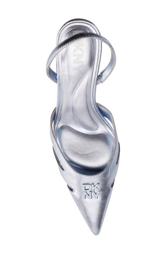 Dkny Glorianna Slingback Pointed Toe Pump In Metallic Blue