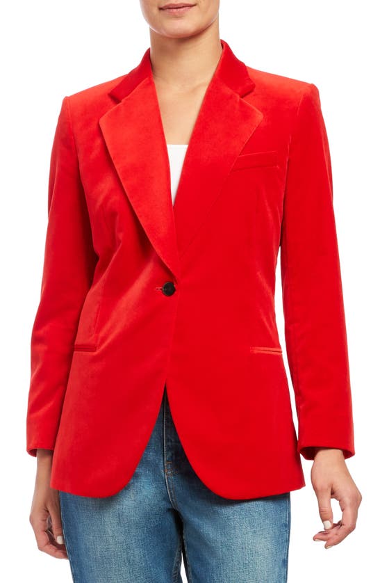 Vibrant red blazer