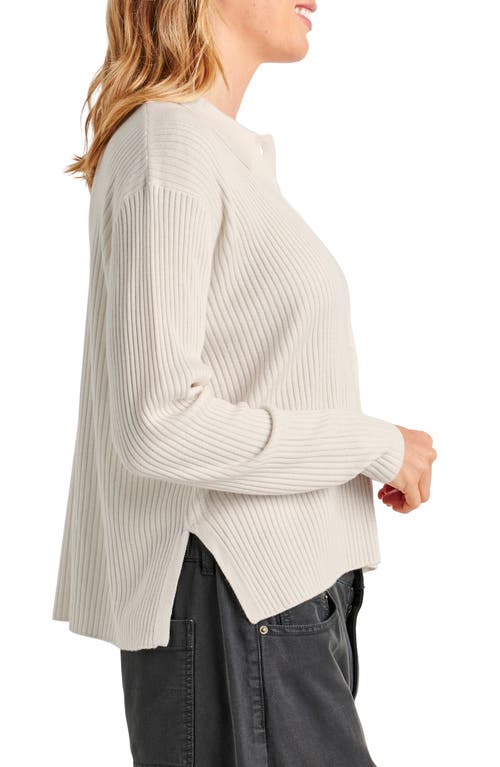 Shop Splendid Georgie Elbow Sleeve Rib Button-up Sweater In Pale Oak Heather