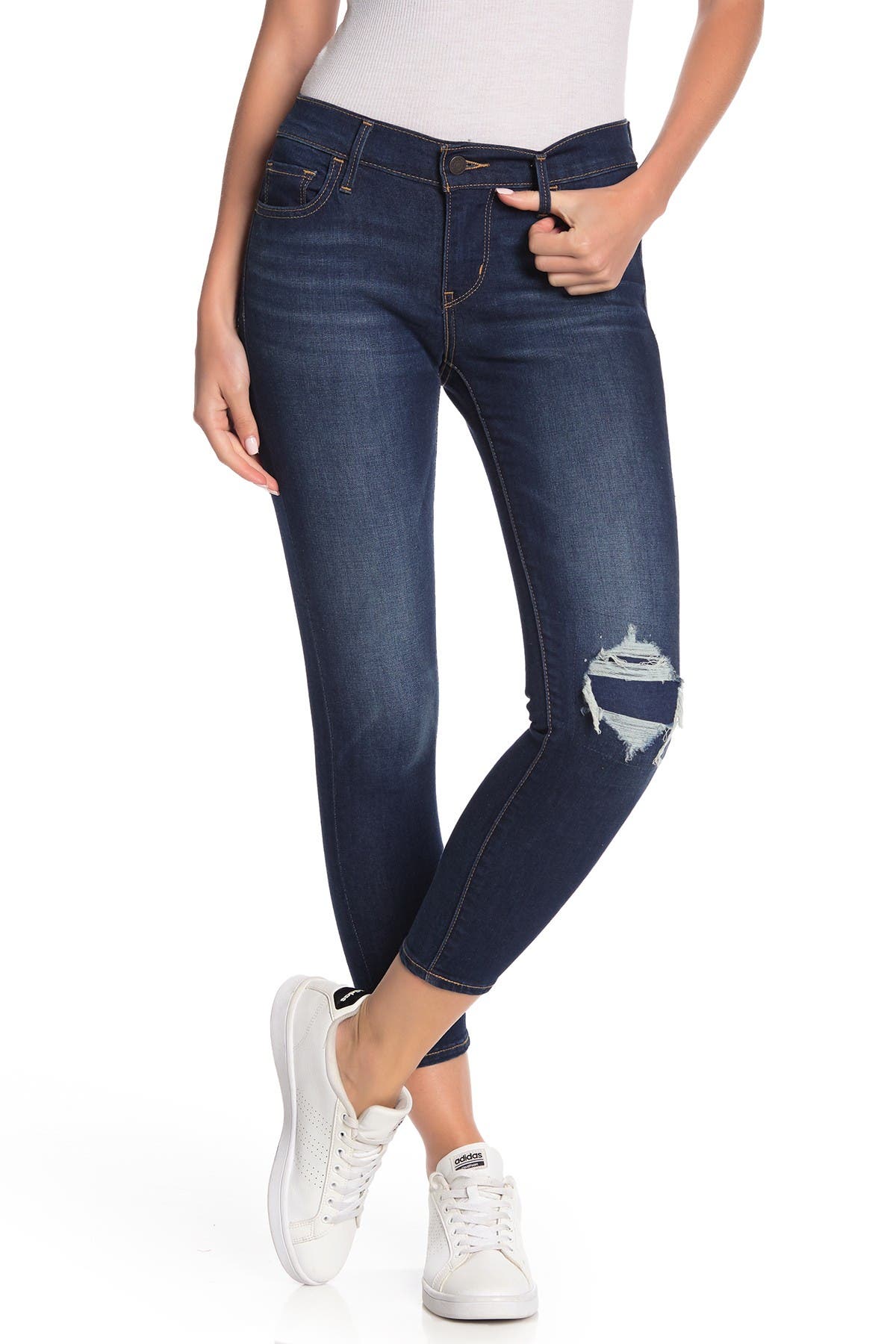 levi's 710 super skinny ripped jeans