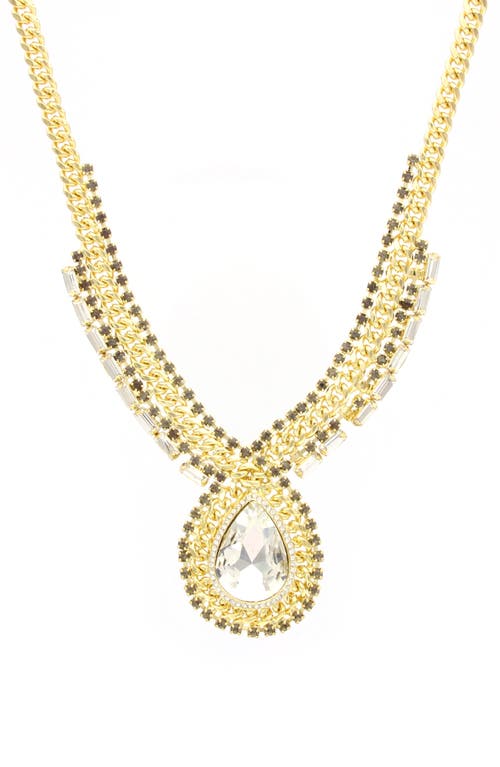 Shop Olivia Welles Dana Teardrop Necklace In Gold/neutral