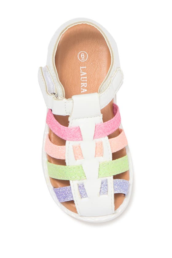 Josmo Glitter Fisherman Sandal In White Multi