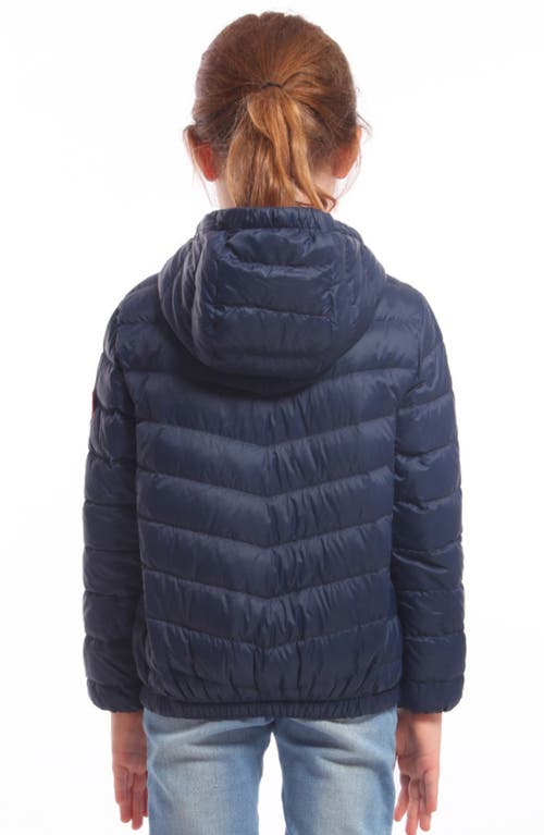 Rokka&rolla Kids' Ultra Light Quilt Packable Down Jacket In Dark Navy