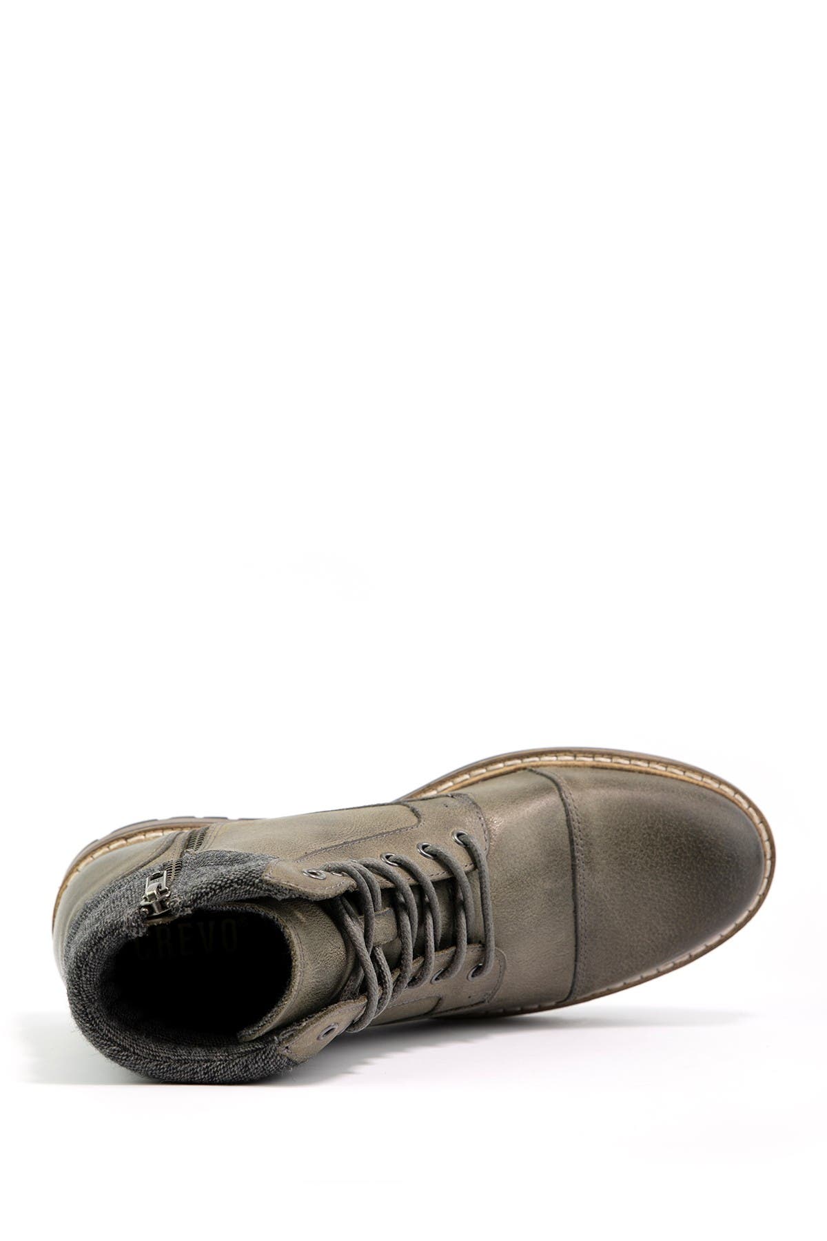 crevo regent cap toe leather lug boot