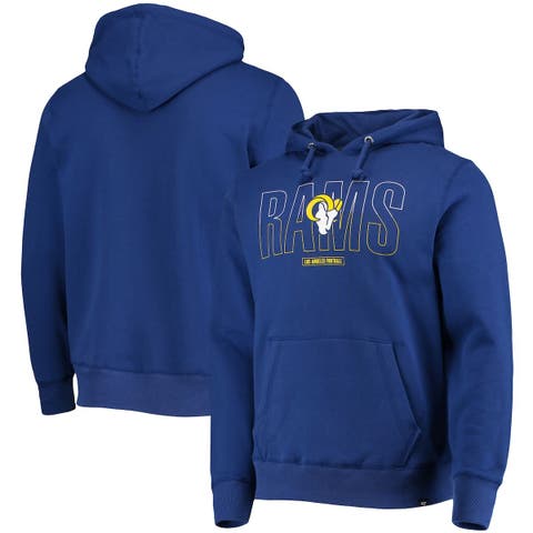 47 New England Patriots Block Stripe Headline Pullover Hoodie - Royal