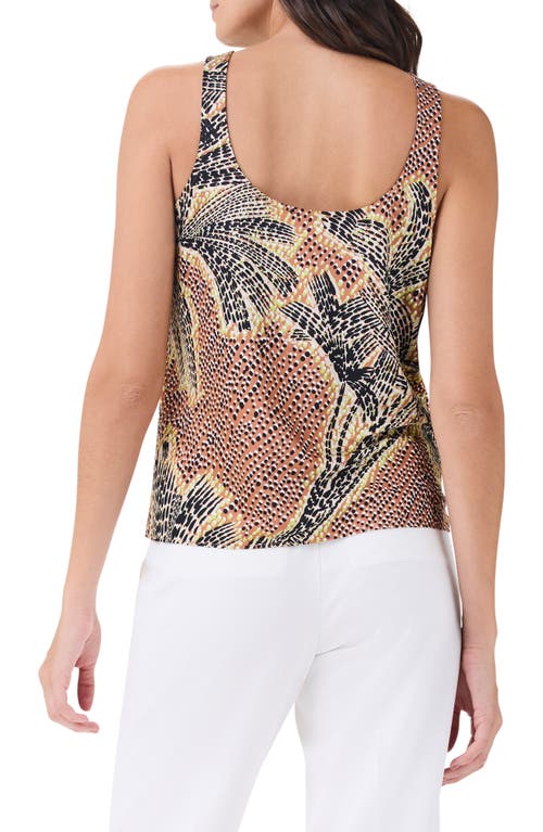 Nic + Zoe Dotty Palm Print Sleeveless Tank In Neutral Multi In Neutral Multi