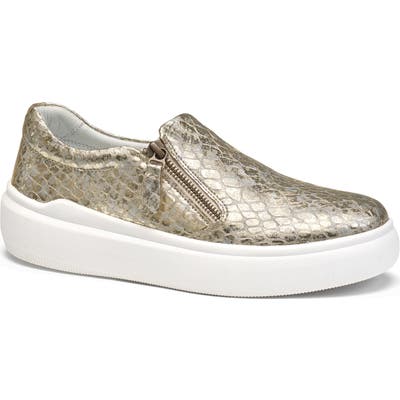 Trask Luna Metallic Zip Sneaker- Metallic