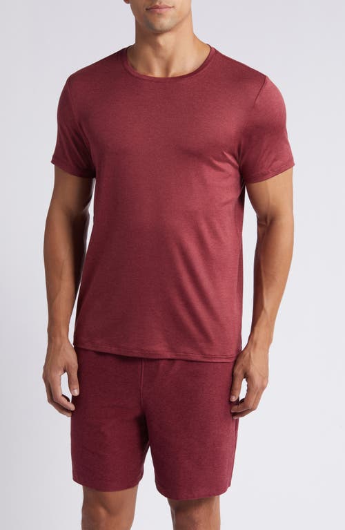 Beyond Yoga Featherweight Always Beyond Performance T-shirt In Burgundy Pop Heather