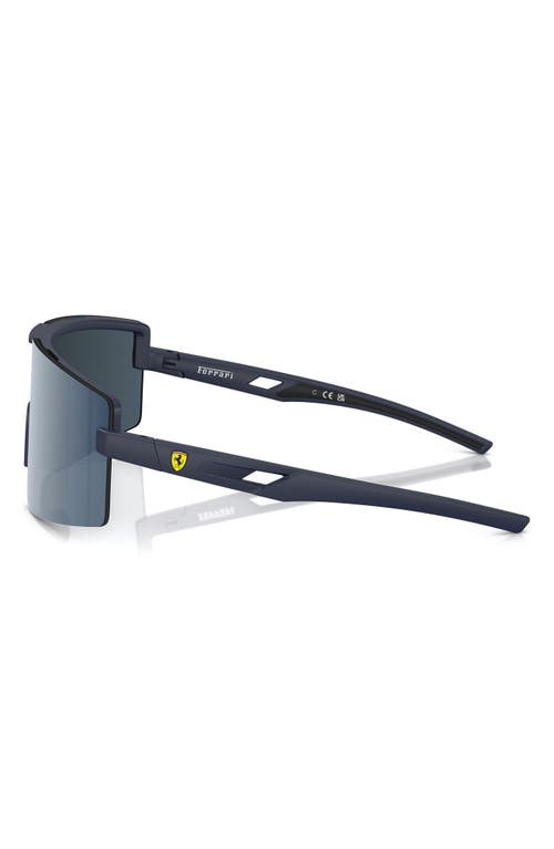 Scuderia Ferrari 43mm Rectangular Sunglasses In Matte Blue