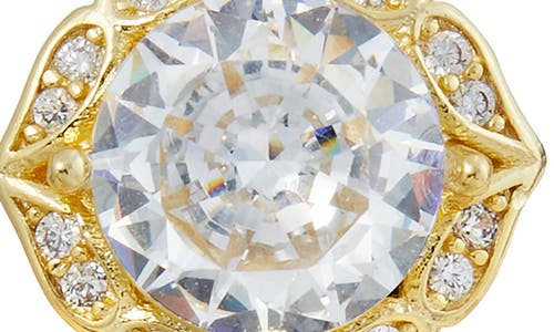 Savvy Cie Jewels Cubic Zirconia Stud Earrings In Gold