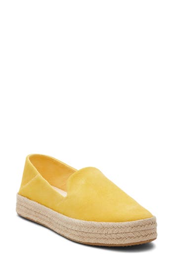 Toms Carolina Platform Espadrille Sneaker In Yellow