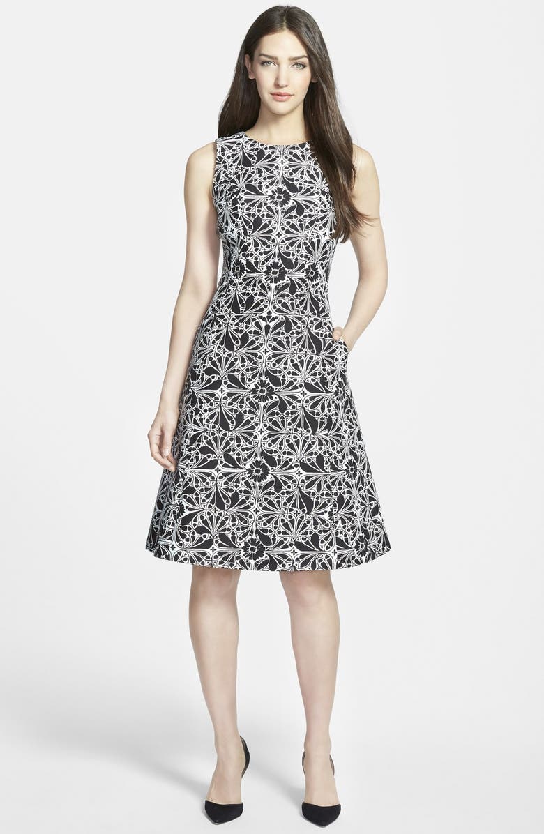 Classiques Entier® Fit & Flare Cotton & Silk Dress | Nordstrom