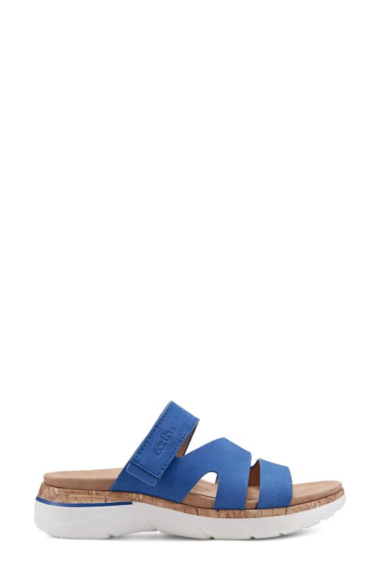 Shop Earth ® Ralli Platform Slide Sandal In Dark Blue
