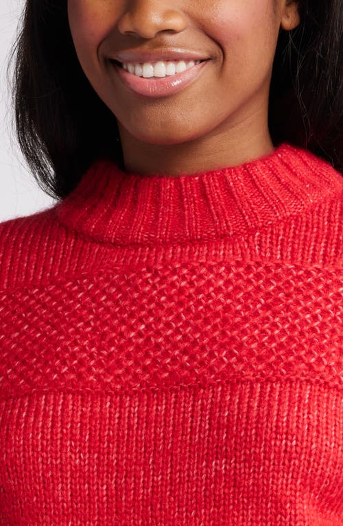 Shop Bp. Textured Relaxed Sweater In Red Lipstick