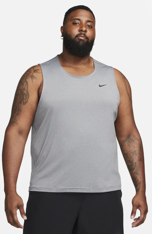 Nike Dri-fit Ready Tank In Smoke Grey/heather/black