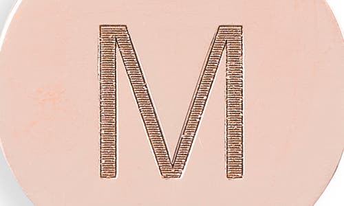 Meshmerise Initial Disc Pendant Necklace In Rose-m