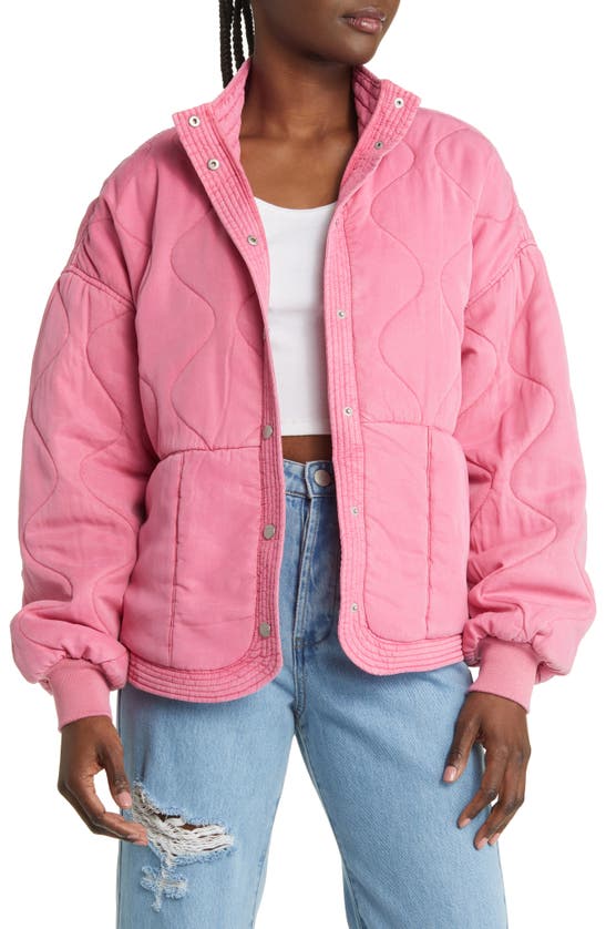 BLANKNYC Fallin' for You Quilted Bomber Jacket