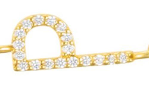 Adornia Pavé Cubic Zirconia Initial Anklet In Gold-p