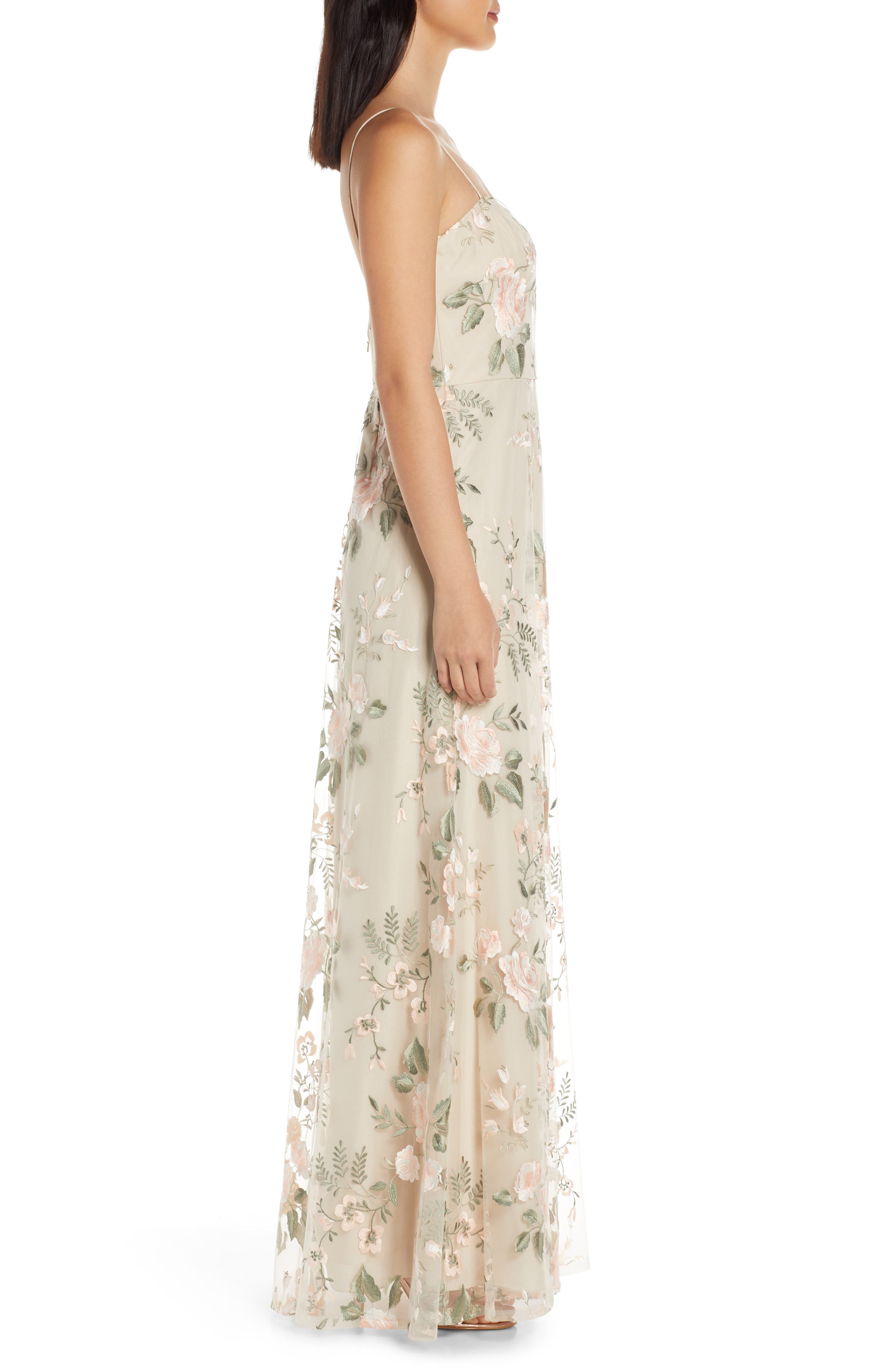 jenny yoo drew floral embroidered tulle evening dress