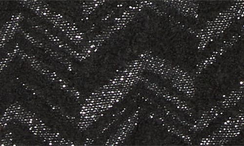 Missoni Chevron Stripe Bouclé Coat In Black And Silver