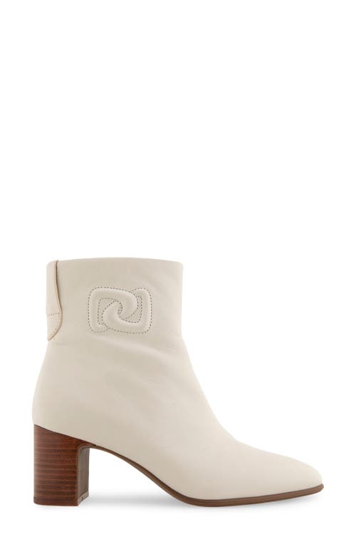 Shop Aerosoles Magnus Logo Bootie In Eggnog Leather