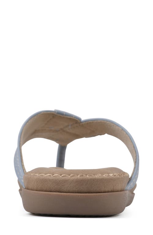 Shop Cliffs By White Mountain Fateful Flip Flop In Light Blue/nubuck