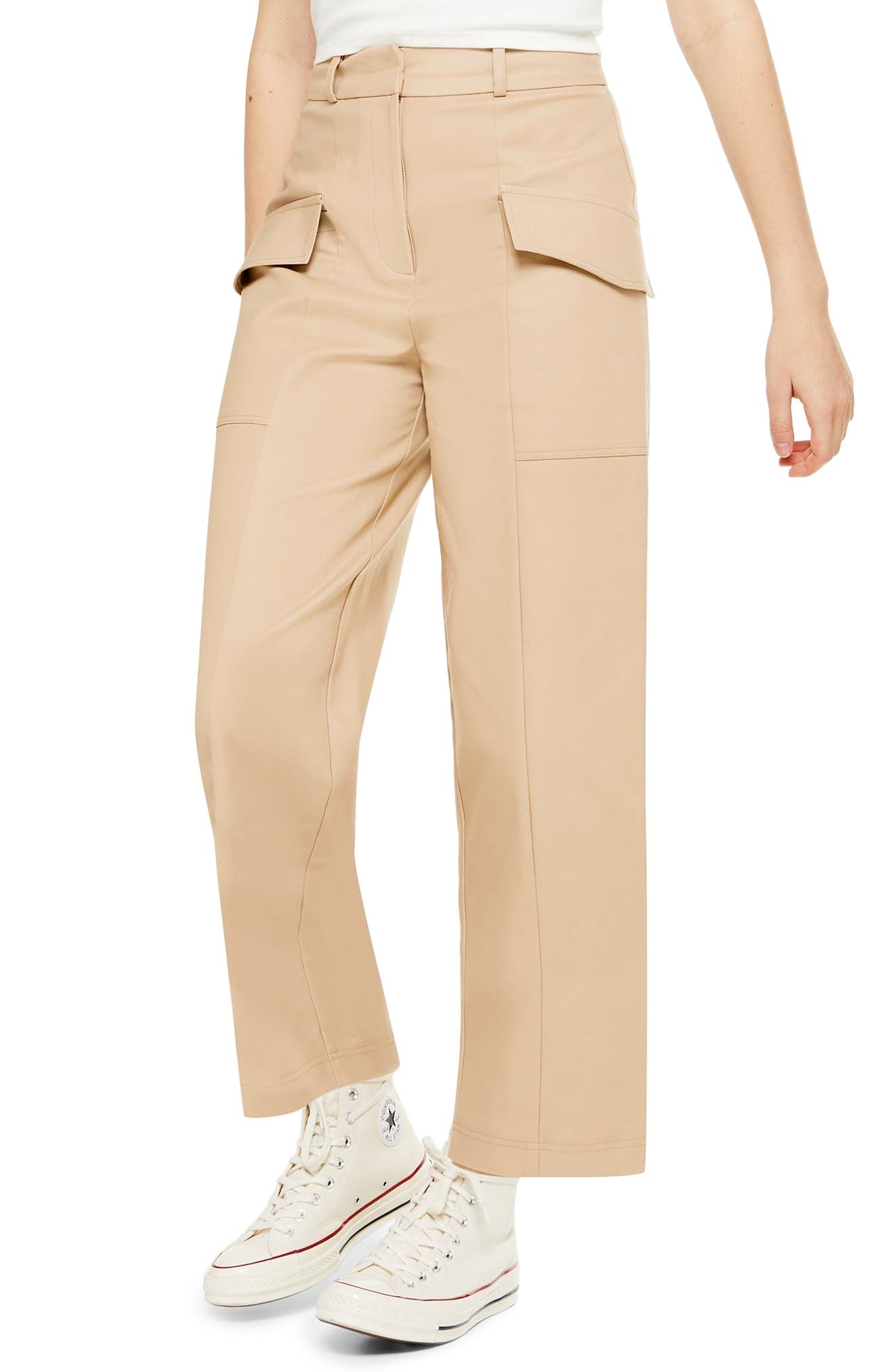 utility cropped trousers