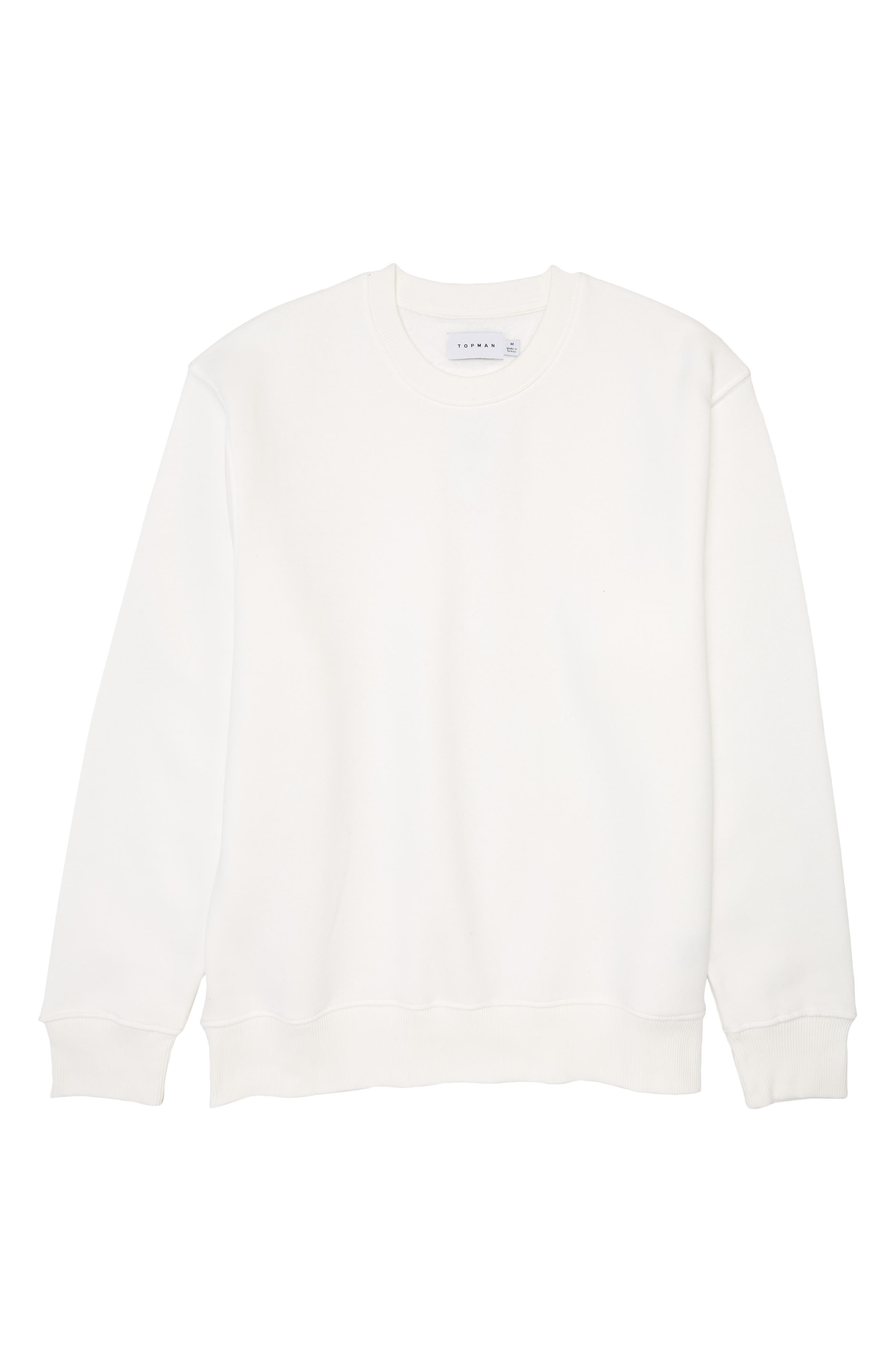 all white sweatshirt