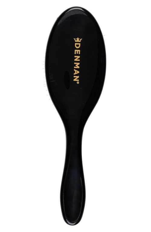 Denman D81m Style & Shine Brush In Boar Bristles Black