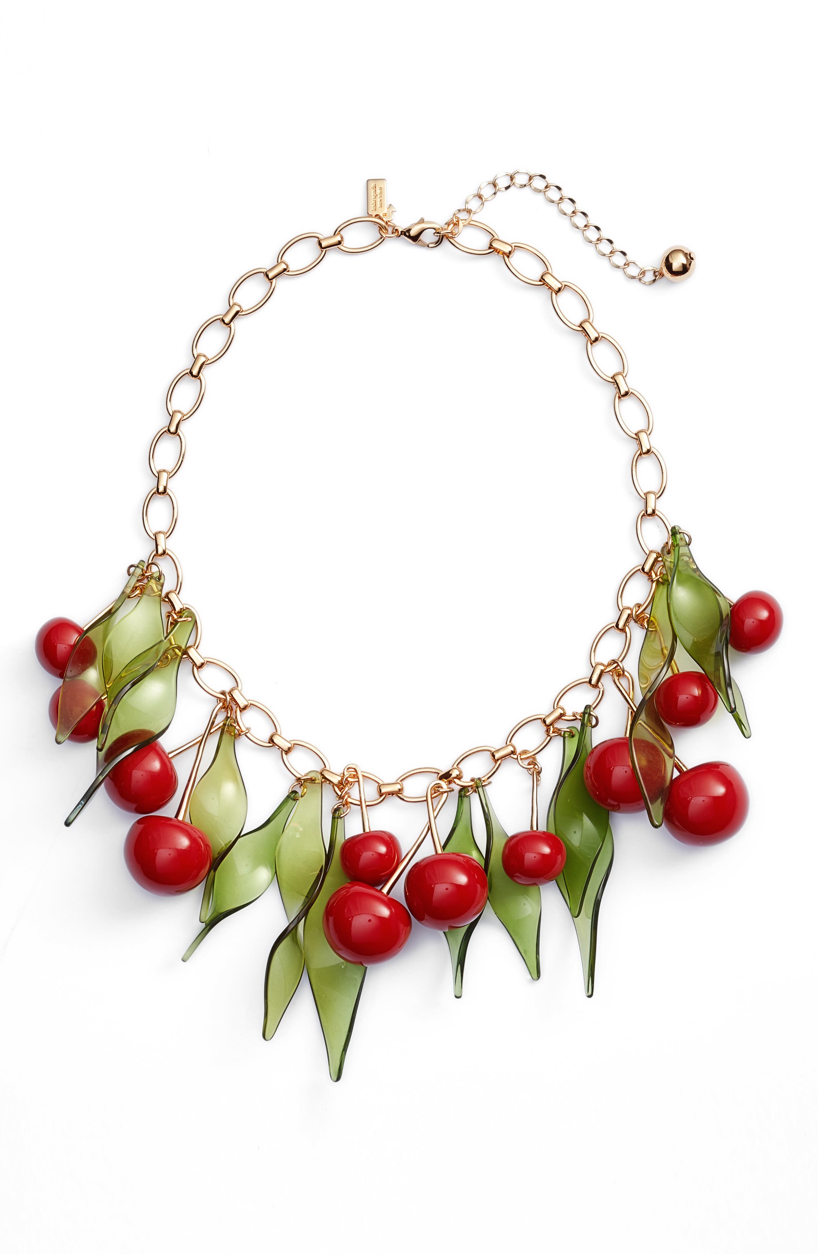 kate spade new york ma cherie cherry necklace Nordstrom
