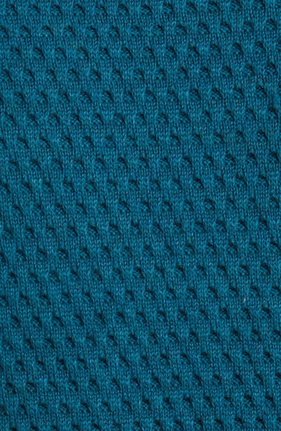 Nordstrom Popcorn Stitch Cotton Blend Crewneck Sweater In Teal Tapestry