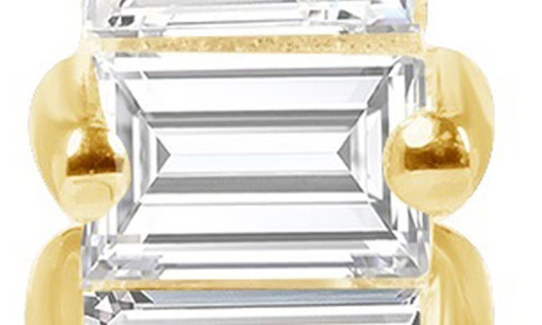 Shop Ron Hami 14k Gold Diamond Baguette Huggie Hoop Earrings In 14k Yellow Gold