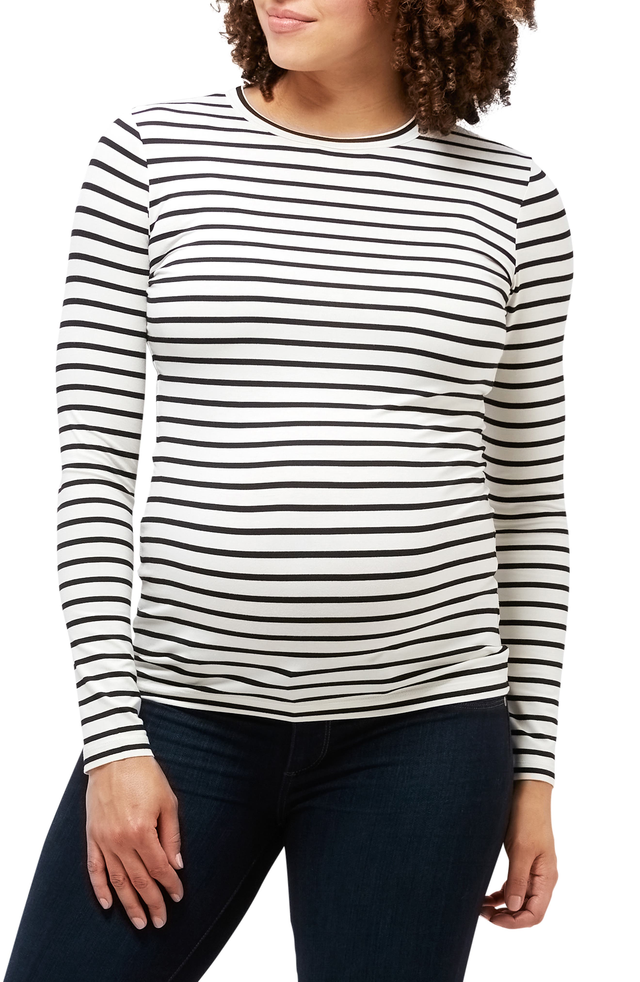 black and white striped shirt