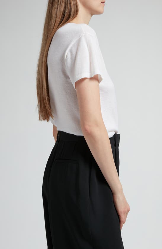 The Row Foz Cashmere T-shirt In Ivory