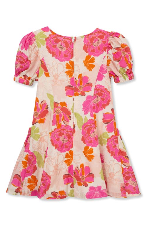 Shop Peek Aren't You Curious Kids' Floral Puff Sleeve Cotton Dress In Print