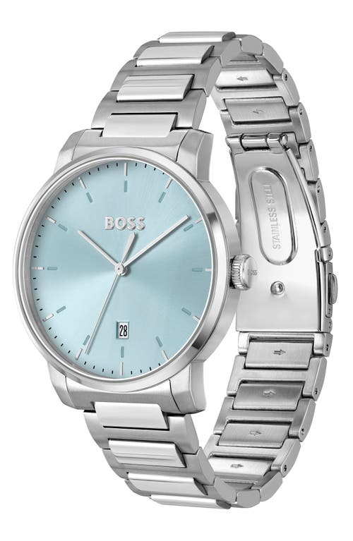 Shop Hugo Boss Boss Dean Bracelet Watch, 41mm In Silver/blue