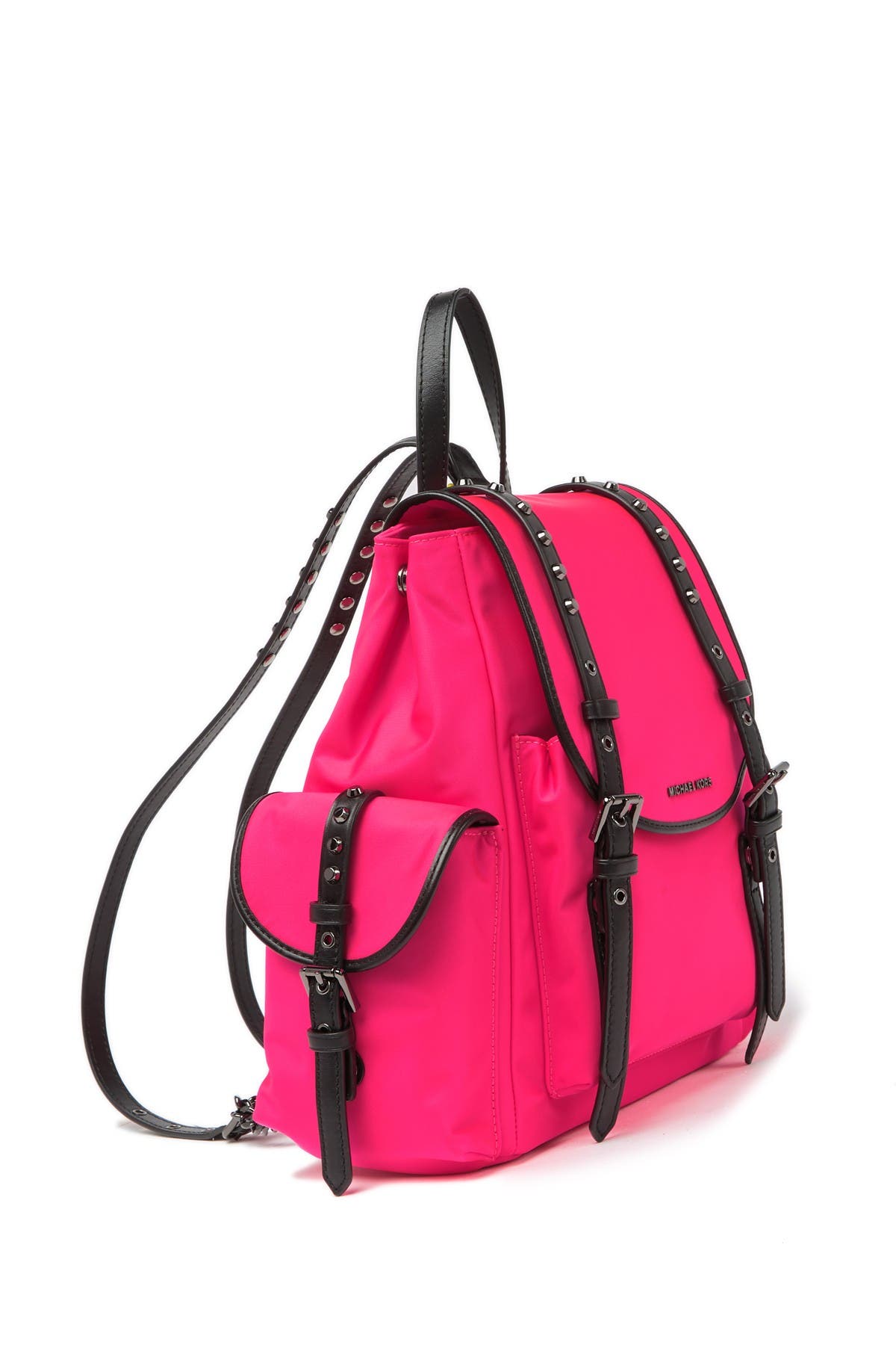 leila medium flap nylon backpack