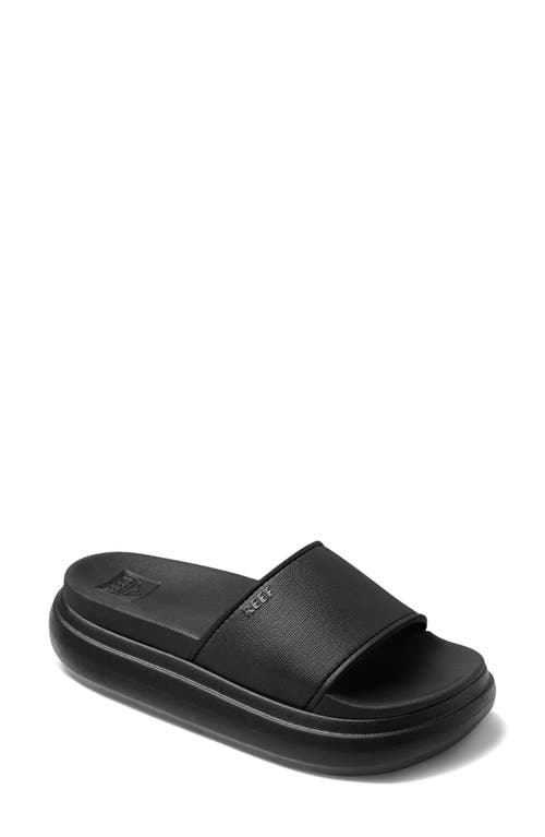 Reef Bondi Platform Slide Sandal In Black/black
