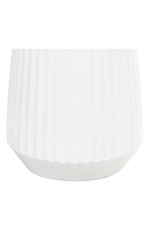 Vivian Lune Home Resin Vase In White