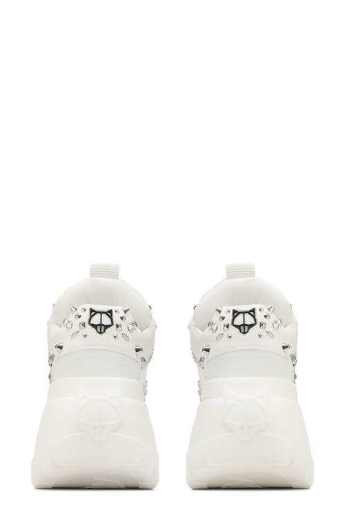 Shop Naked Wolfe Fantasy Platform Sneaker In White Diamond